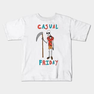 Casual Friday Grim Reaper Kids T-Shirt